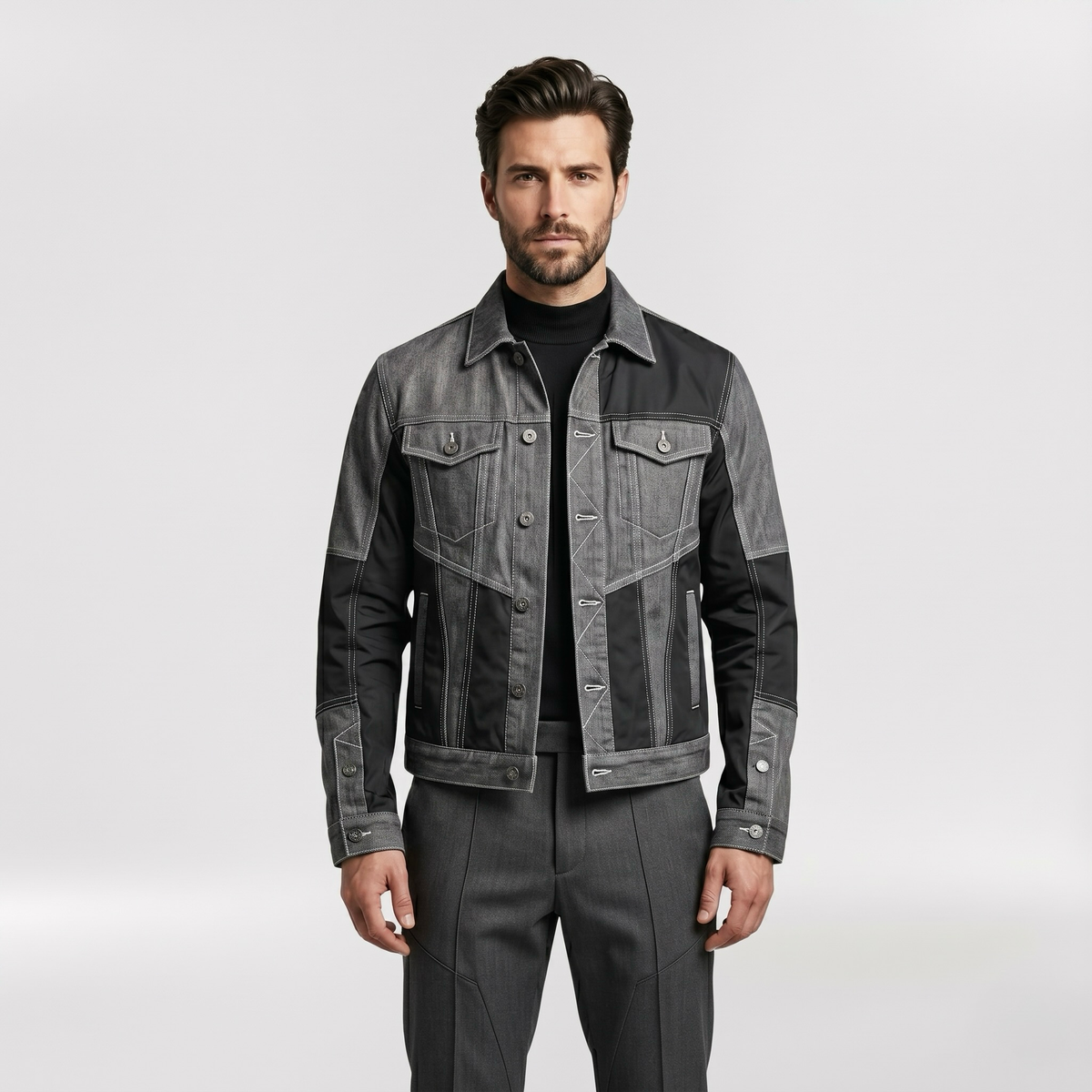 Men's Panel Denim Jacket