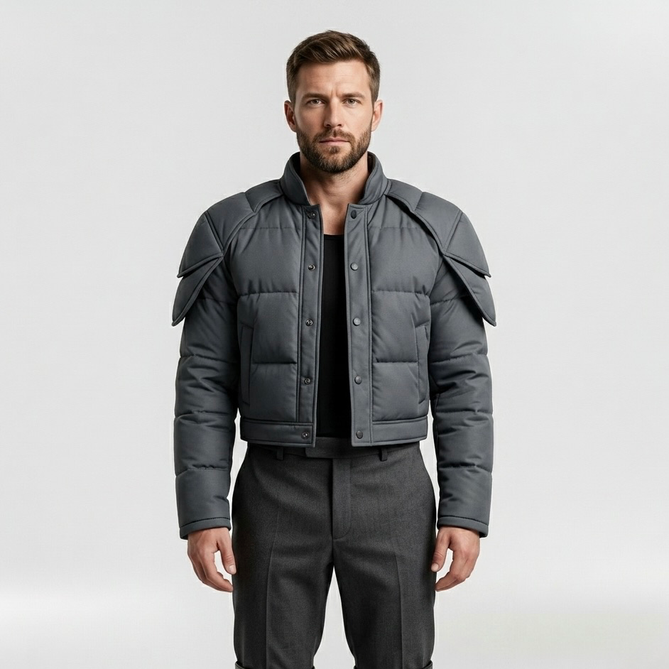 Men's Sculpted Panel Puffer Jacket