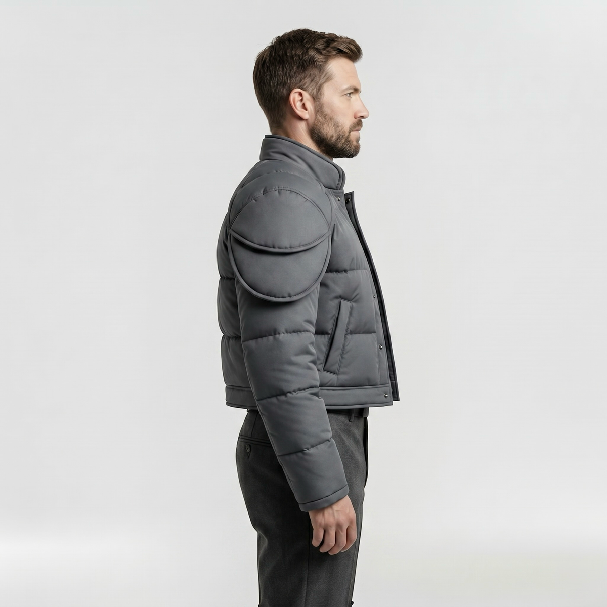 Men's Sculpted Panel Puffer Jacket