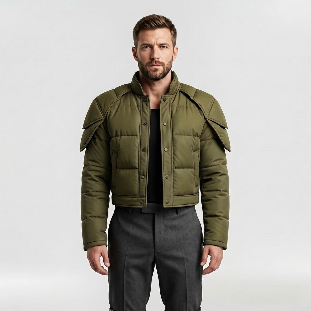 Men's Sculpted Panel Puffer Jacket