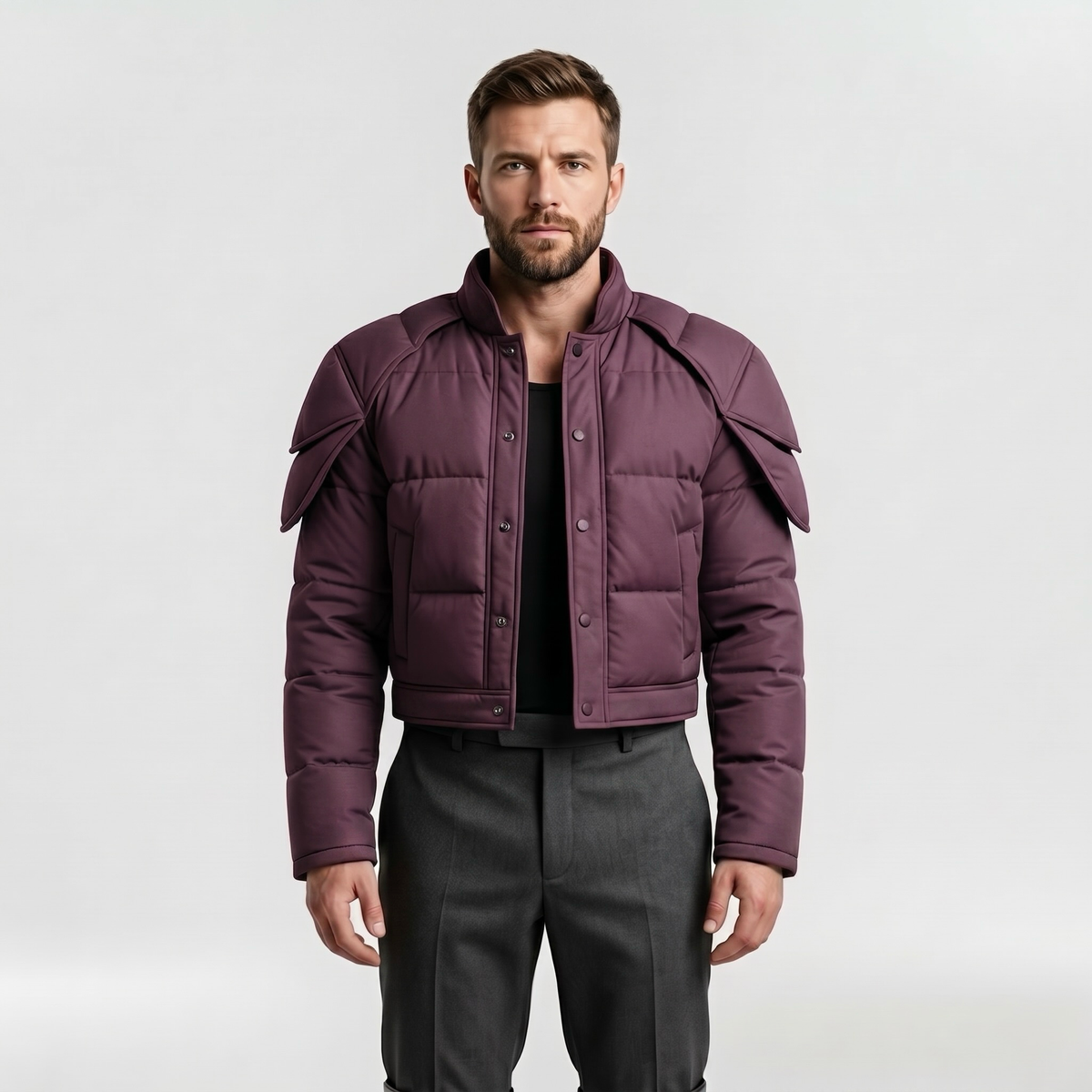 Men's Sculpted Panel Puffer Jacket