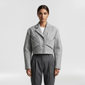 Women's Fold-Detail Cropped Blazer