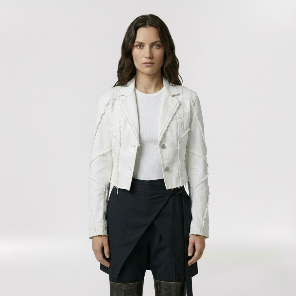 Women's Distressed Faux-Leather Jacket