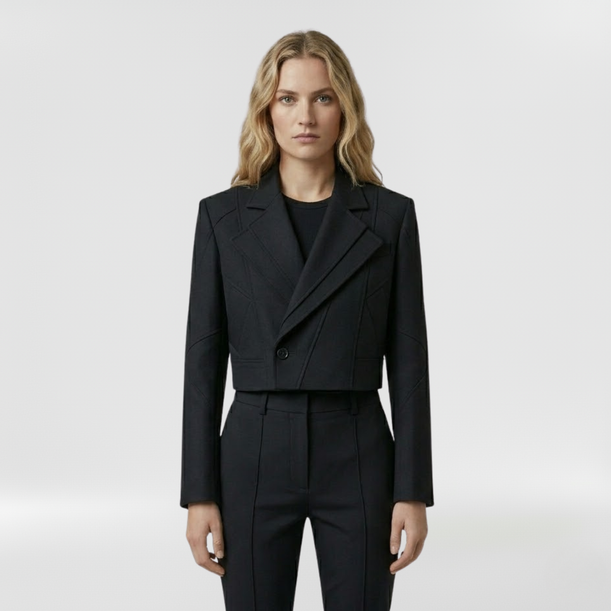 Women's Clean-Line Cropped Blazer