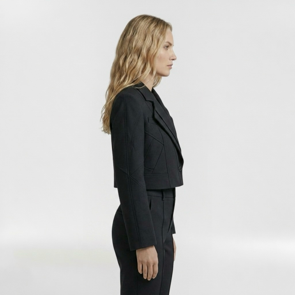 Women's Clean-Line Cropped Blazer
