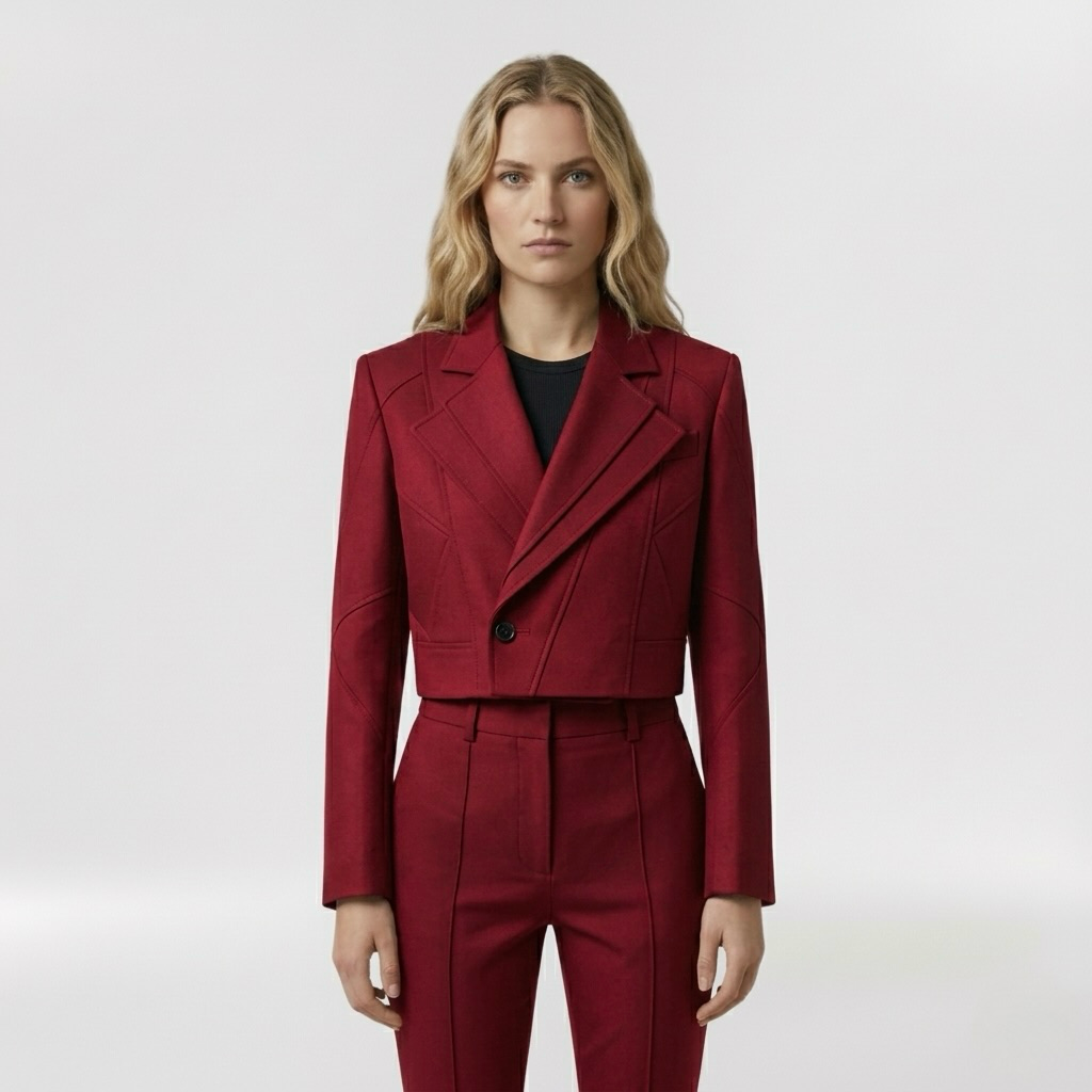 Women's Clean-Line Cropped Blazer