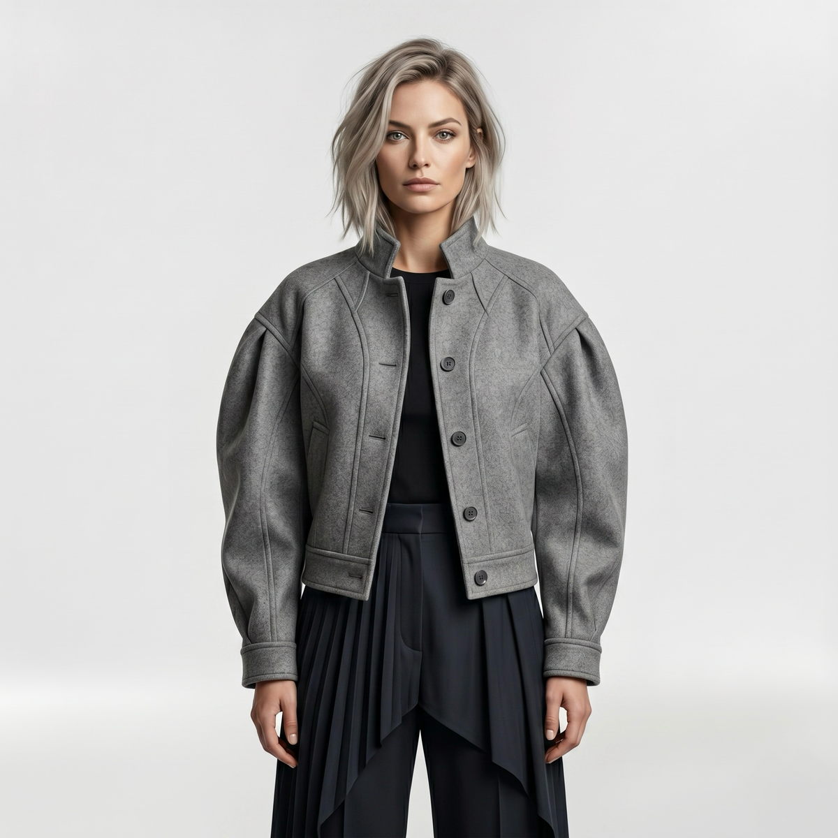 Women's Volume-Sleeve Jacket