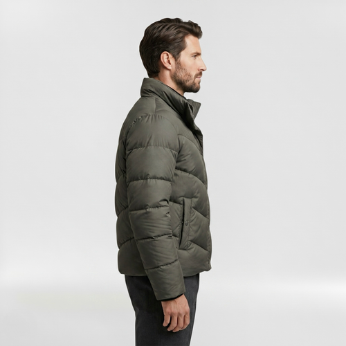 Men's Diagonal-Quilt Puffer Jacket