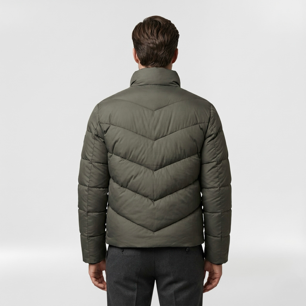 Men's Diagonal-Quilt Puffer Jacket