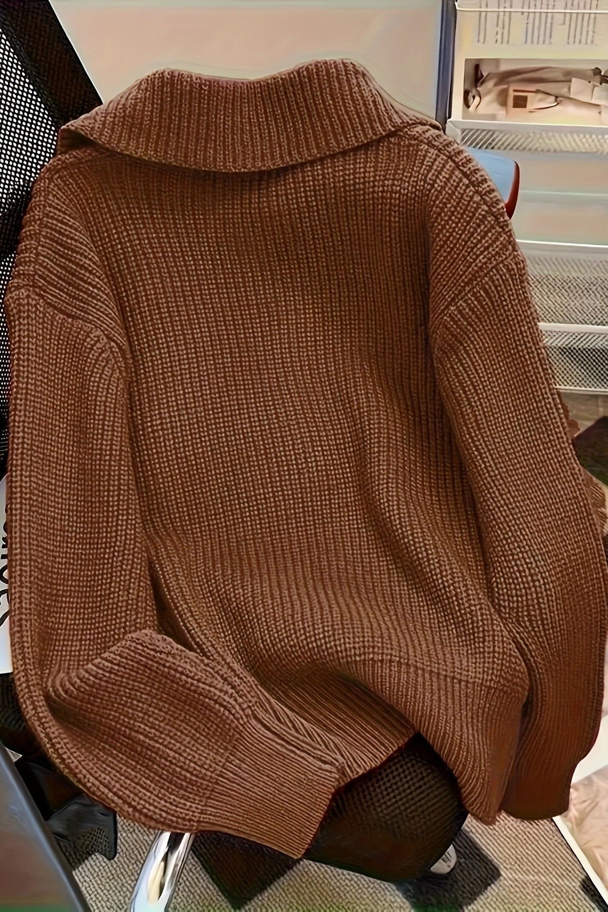 Women's chunky knit cardigan - Warm and refined
