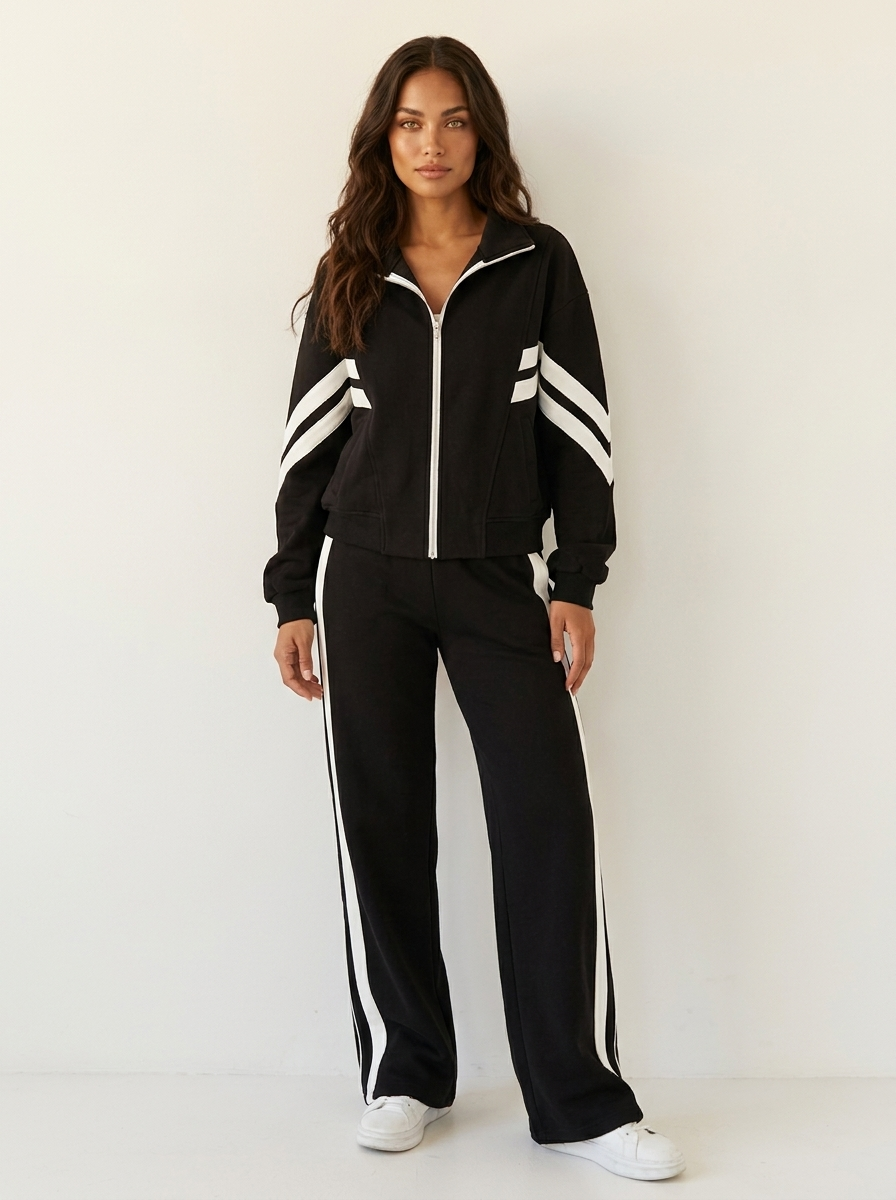 Women's two-piece tracksuit set - Sporty and modern