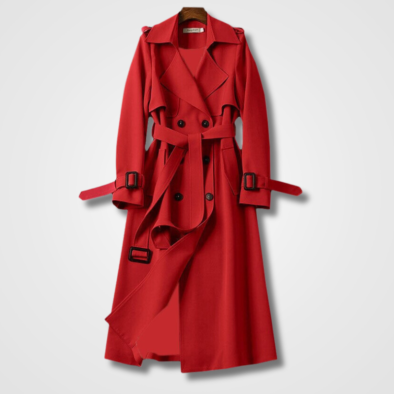 Women's vintage autumn trench coat - Elegant and versatile