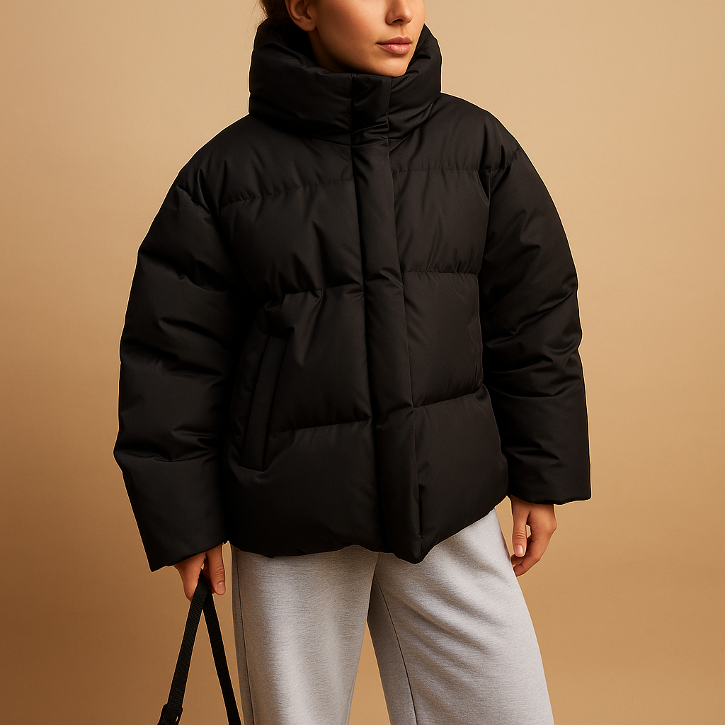 Women's lightweight hooded padded jacket - Warm and versatile