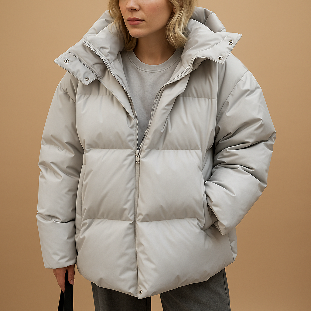 Women's lightweight hooded padded jacket - Warm and versatile